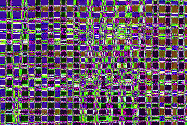Wall Art - Digital Art - Power Tower And Agave Checkerboard Abstract by Tom Janca