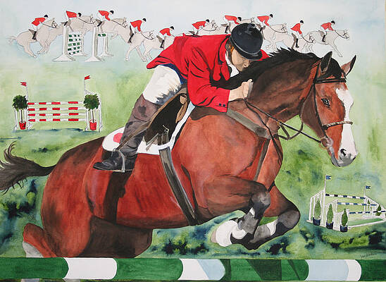 Horse Jumping Paintings (Page #6 of 10) | Fine Art America