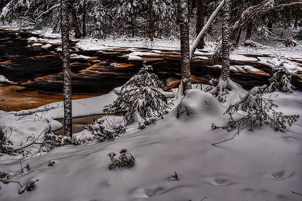 Wall Art - Photograph - Prairie River Snow by Dale Kauzlaric