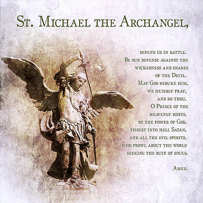 Wall Art - Digital Art - Prayer to St. Michael the Archangel by Andy Schmalen
