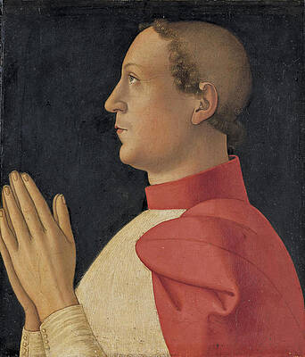 Profile Portrait of Cardinal Philippe de Levis Print by Antoniazzo Romano