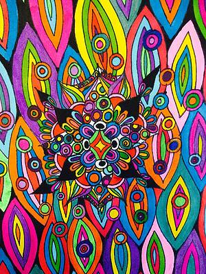Psychedelic Abstract Hippy Trippy Art Canvas Print / Canvas Art by Michael  Praxmarer - Fine Art America