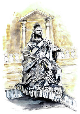 Wall Art - Painting - Queen Victoria In Valletta by Miki De Goodaboom