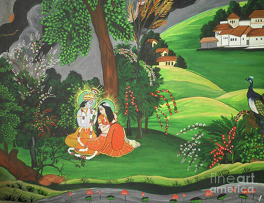Radha Krishna Love Paintings | Fine Art America