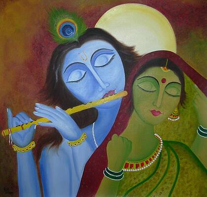 Lord Krishna Paintings Fine Art America