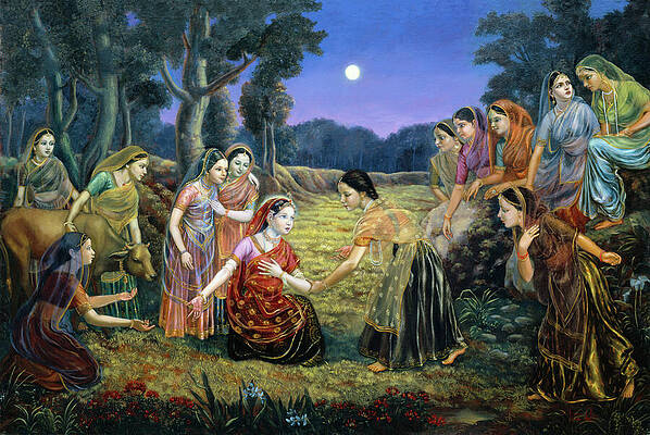 Krishna Gopis Paintings Fine Art America