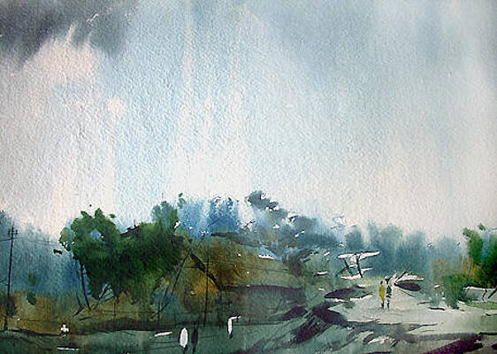 Rainy Season Painting By Rafi Shaikh This video is about how to paint rainy season drawing with watercolor (watercolor landscape) and we can also say it rainy season drawing poster of village. rainy season painting by rafi shaikh