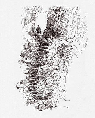 Wall Art - Drawing - Rat Road by Judith Kunzle