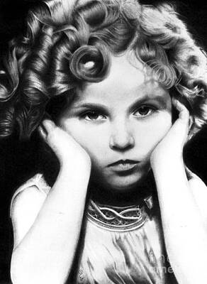 Realistic pencil drawing of Shirley Temple by Debbie Engel Realistic pencil drawing of Shirley Temple by Debbie Engel
