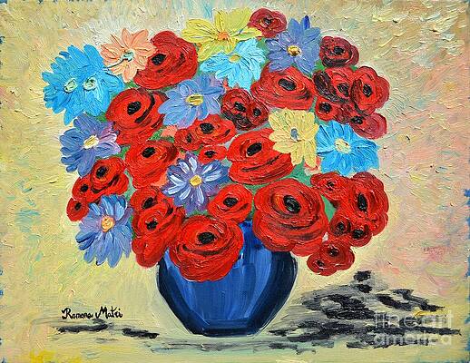 Red Poppies and All Kinds of Daisies by Ramona Matei Red Poppies and All Kinds of Daisies by Ramona Matei