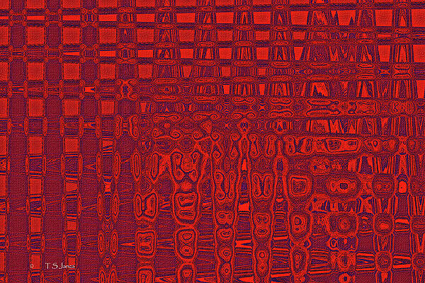 Wall Art - Digital Art - Red Rolls And Waves by Tom Janca