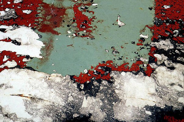 Wall Art - Photograph - Red White and Green Abstract by Ann Bridges