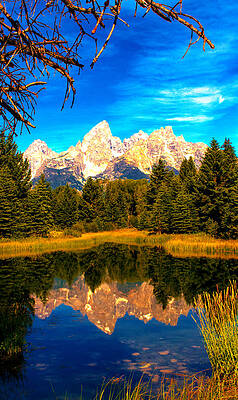 Wall Art - Photograph - Reflections of Tetons by Jeff Kurtz