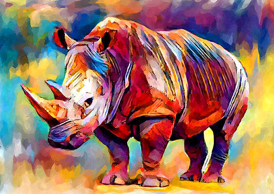 Rhino Horn Paintings Fine Art America