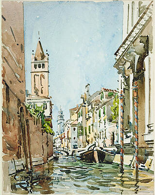 Rio di San Barnaba. Venice Print by Edward Darley Boit