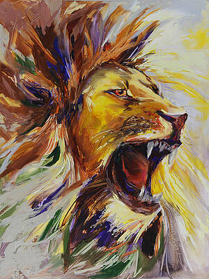 Roaring Lion Paintings Fine Art America