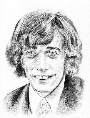 Wall Art - Drawing - Robin Gibb drawing by Suzann Sines