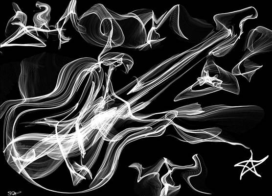 Wall Art - Drawing - Rock Star Soul by Abstract Angel Artist Stephen K