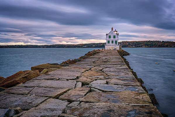 Wall Art - Photograph - Rockland Harbor Breakwater Light by Rick Berk