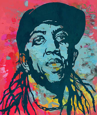 Wall Art - Drawing - Ronald Slim Williams pop art poser by Kim Wang