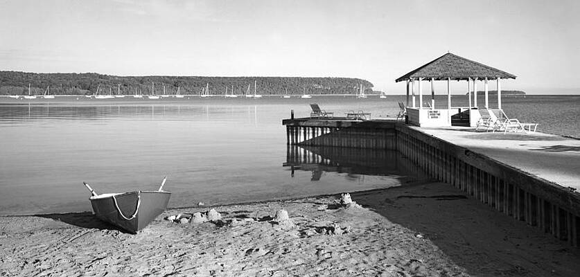 Row Boat and Dock at Ephriam by Stephen Mack