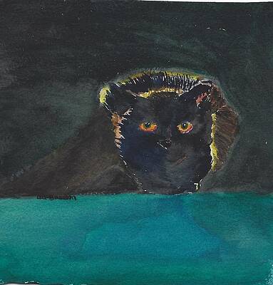 Black Cat Silhouette Paintings Page 3 Of 4 Fine Art America