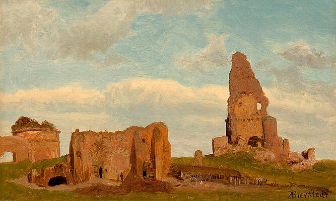 Ruins-Campagna of Rome Print by Albert Bierstadt