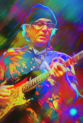 Wall Art - Mixed Media - Ry Cooder American Musician by Mal Bray