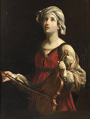 Saint Cecilia Print by After Guido Reni