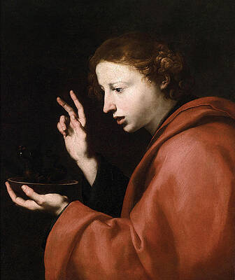  Saint John the Evangelist Print by Jusepe de Ribera