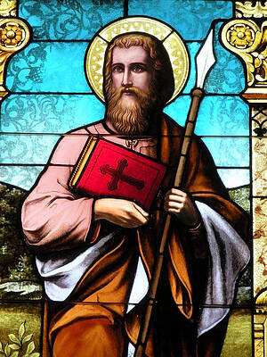 Saint with spear by M Catherine Kirkland