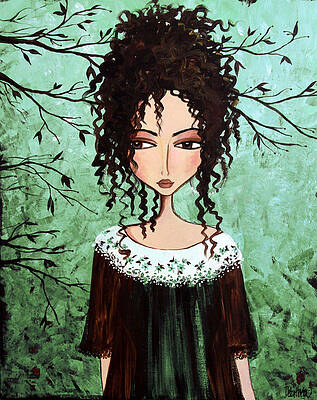 Curly Hair Girl Paintings - Fine Art America
