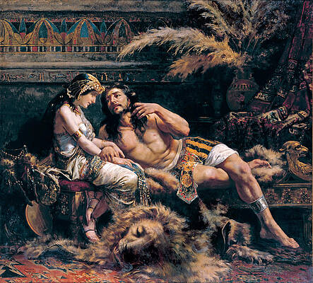 Samson and Delilah Print by Jose Echenagusia