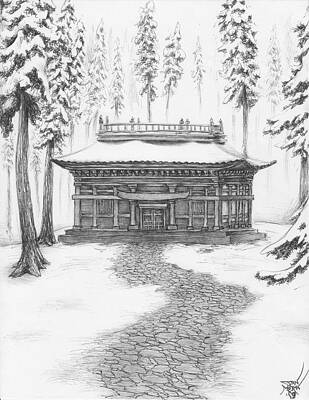 Japanese Architecture Drawings Fine Art America