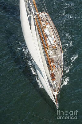 Wall Art - Photograph - Arial photography sailing yacht by JBK Photo Art