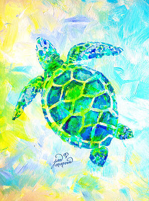 Sea Turtle with background by Jan Marvin by Jan Marvin Sea Turtle with background by Jan Marvin by Jan Marvin