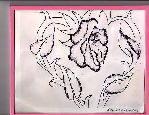 Wall Art - Drawing - Segregated Rose by Wilma jean Kindle