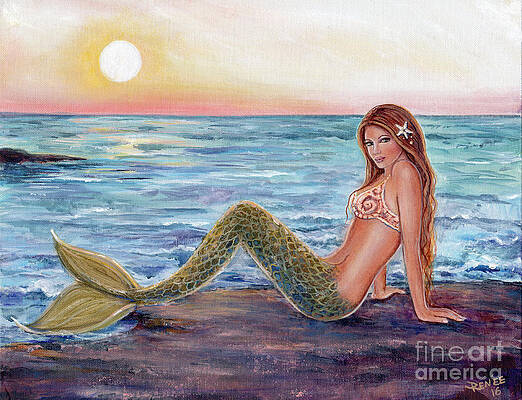 Realistic Mermaid Paintings Fine Art America