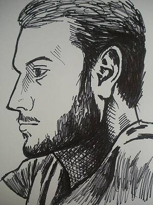 Self Portrait Sketch 4 by Jeremiah Cook
