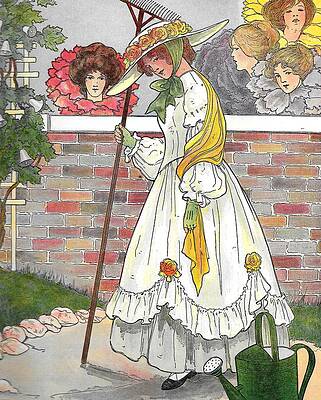 Wall Art - Drawing - Shara's MOther and the Ladies of Pickeldale by Frederick Lyle Morris - Disabled Veteran