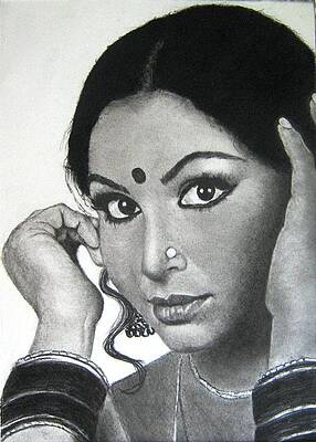 Ravi Teja  Indian Actress Anushka shetty pencil drawing