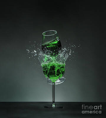 Wall Art - Photograph - Shattered Glass - Dollar Green by Alex Hiemstra
