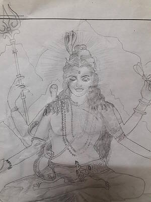 Lord Shiva Pencil Drawing A3 Size. - Etsy