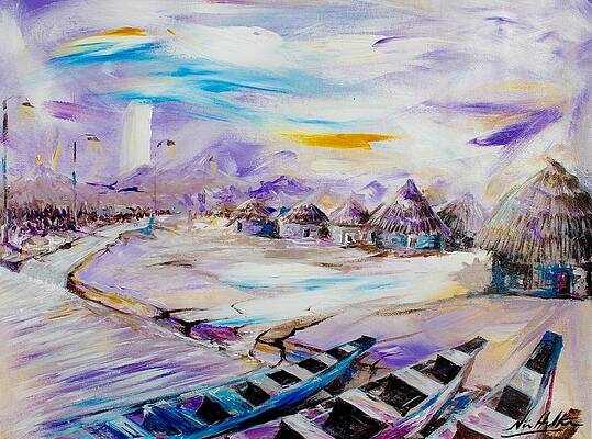 Wall Art - Painting - Shoreline by Nii Hylton