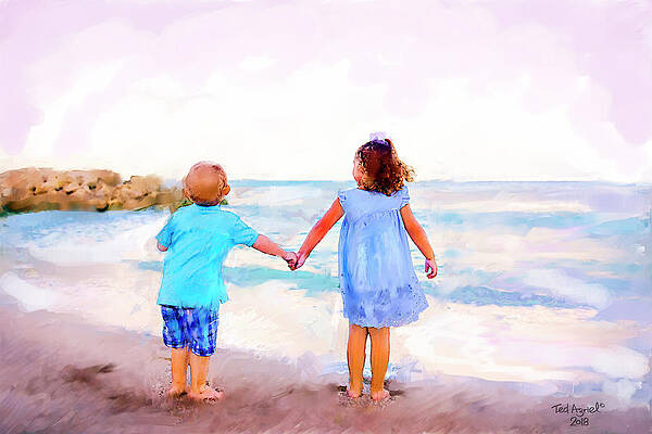 Sibling At Sunset by Ted Azriel Sibling At Sunset by Ted Azriel