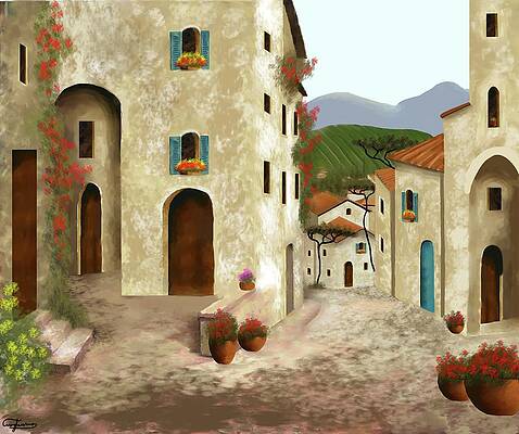 side streets of Tuscany by Larry Cirigliano side streets of Tuscany by Larry Cirigliano