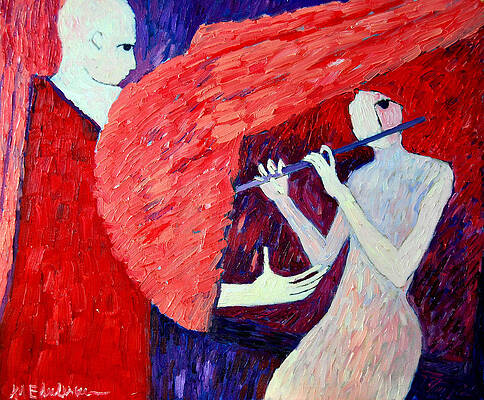 Wall Art - Painting - Singing To My Angel 1 by Ana Maria Edulescu