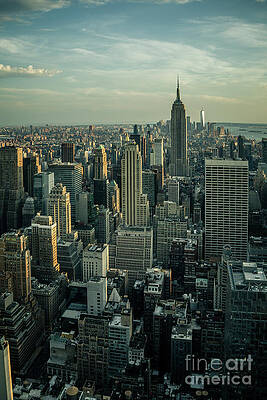 Wall Art - Photograph - Skyline with Empire State Building by Franz Zarda