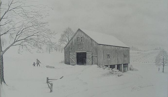 Old Barns Drawings (Page #4 of 6) | Fine Art America
