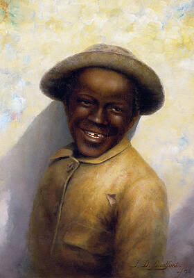 Smiling boy Print by Jefferson David Chalfant